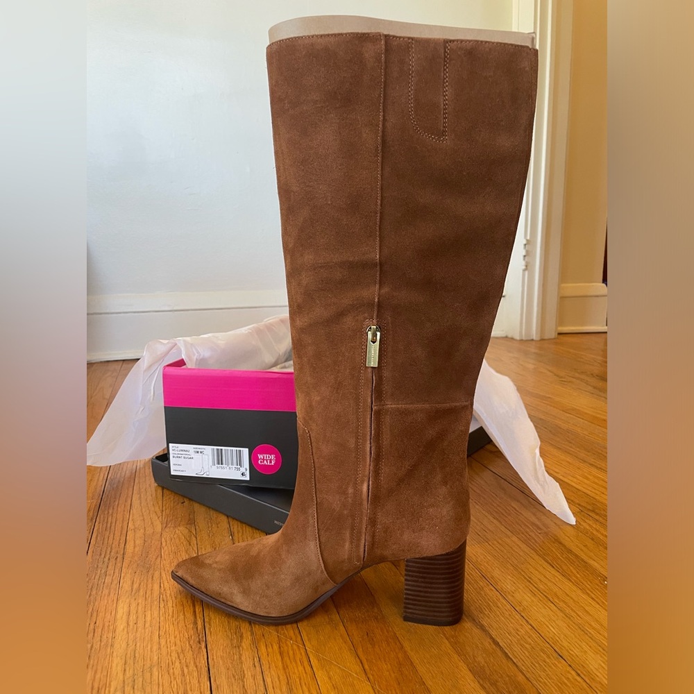NIB Vince Camuto Lumina Suede Knee High Boot, 10 (Wide Calf)